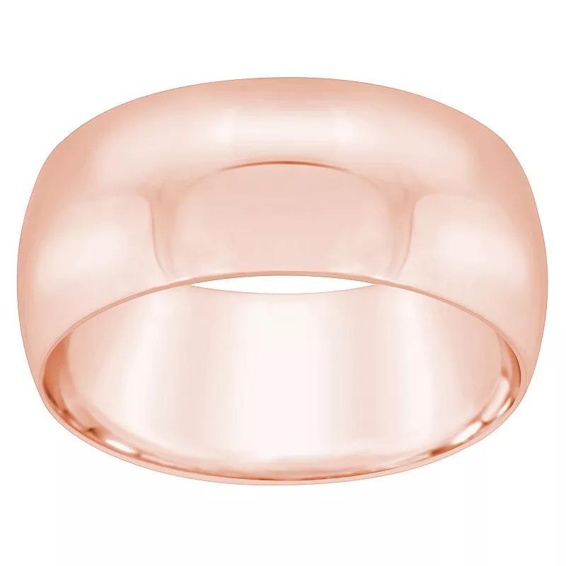 Alyson Layne Mens 8 mm Half Round Wedding Band 14k Rose Gold Product Image