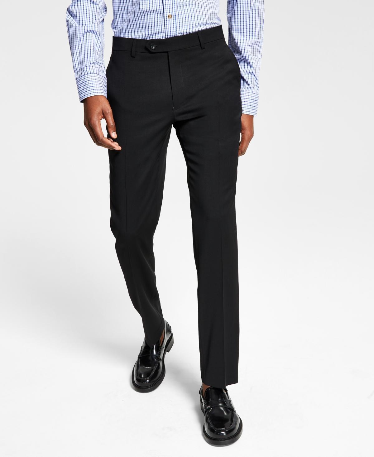 Tommy Hilfiger Men's Modern Fit Th Flex Stretch Wool Suit Separate Pants Black Size 33X30 Product Image