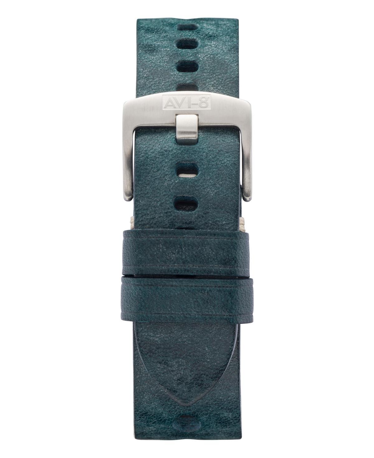 Avi-8 Mens Green Genuine Leather Strap Rally, 22mm Product Image