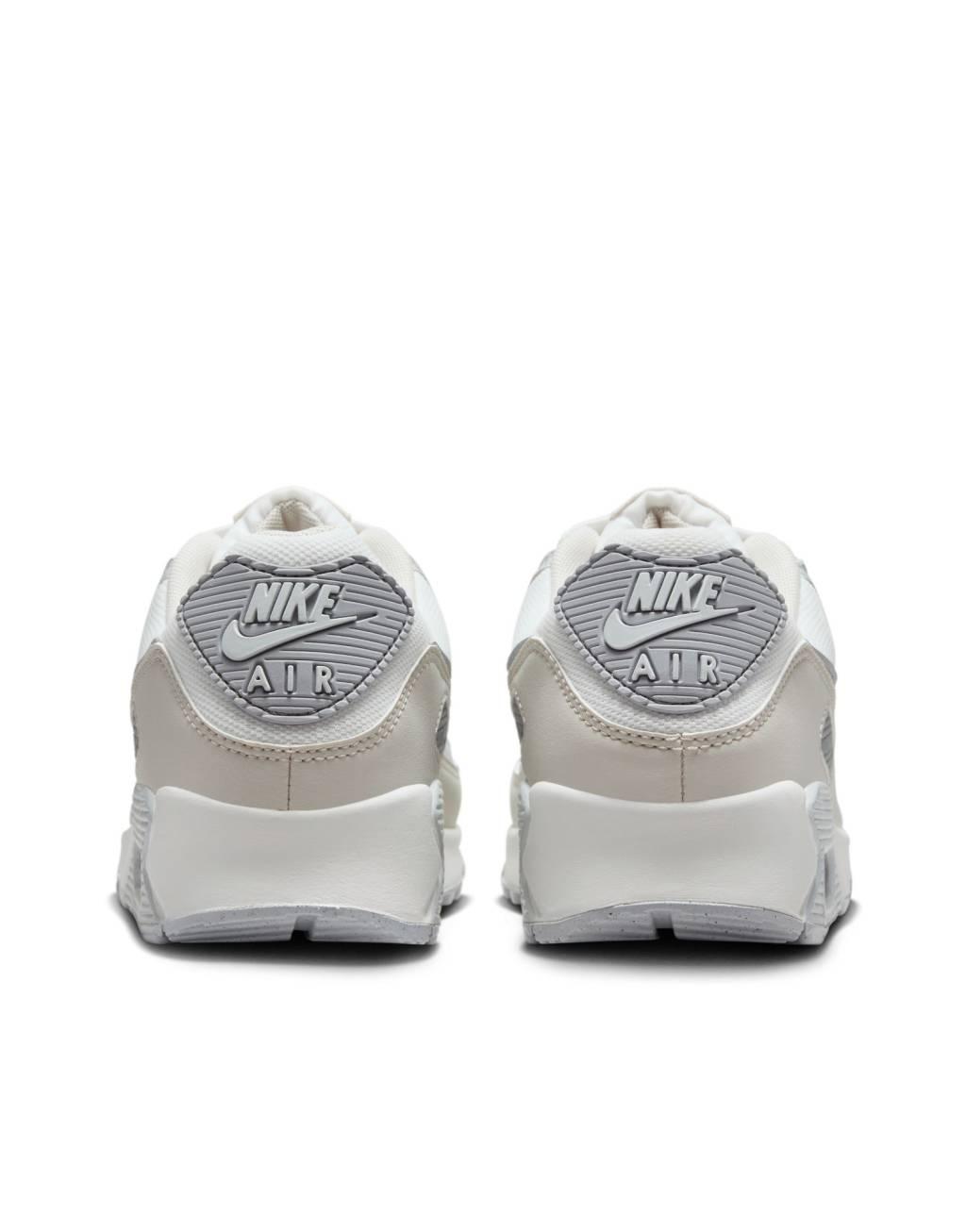 Nike Air Max 90 sneakers in white and gray Product Image