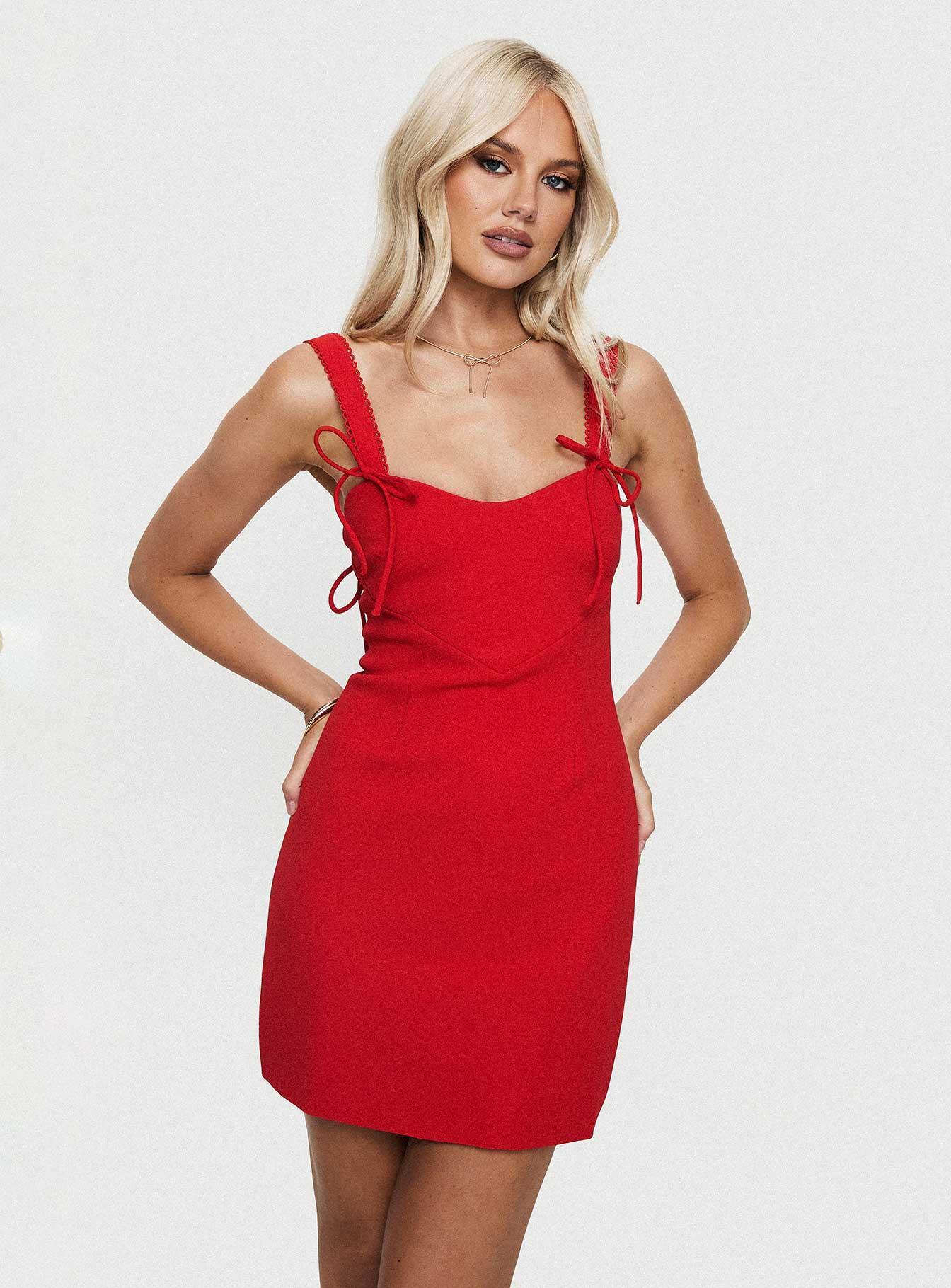 Lovers Quarrel Mini Dress Red Product Image