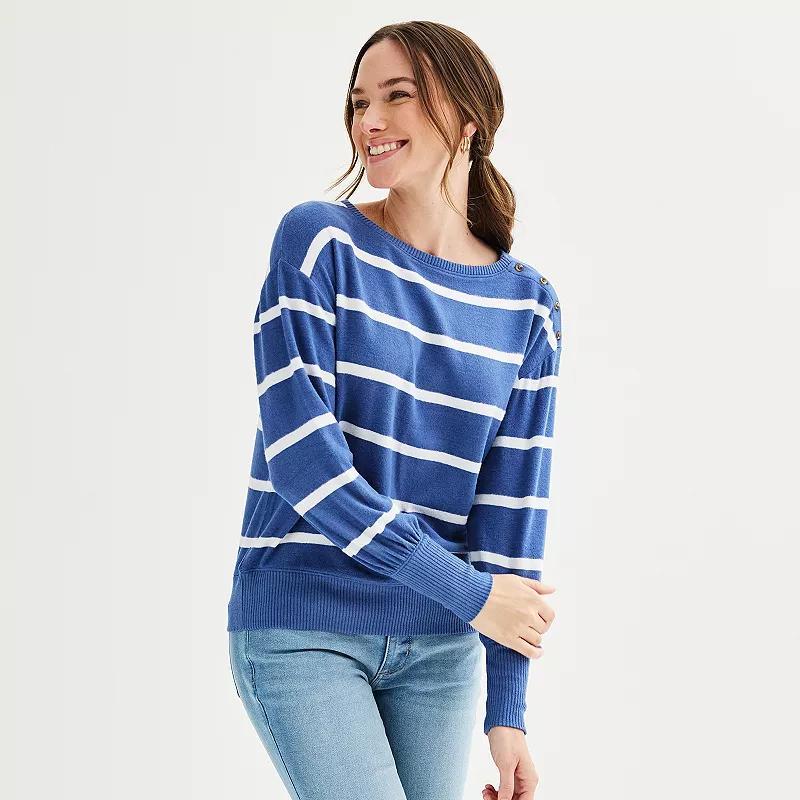 Womens Sonoma Goods For Life Cozy Boatneck Pullover Product Image