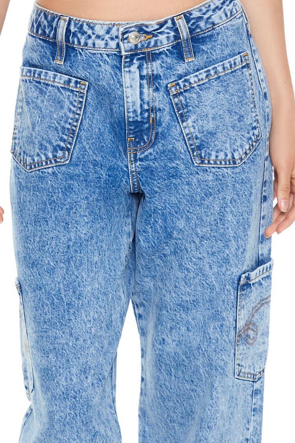 Straight-Leg Cargo Jeans | Forever 21 Product Image