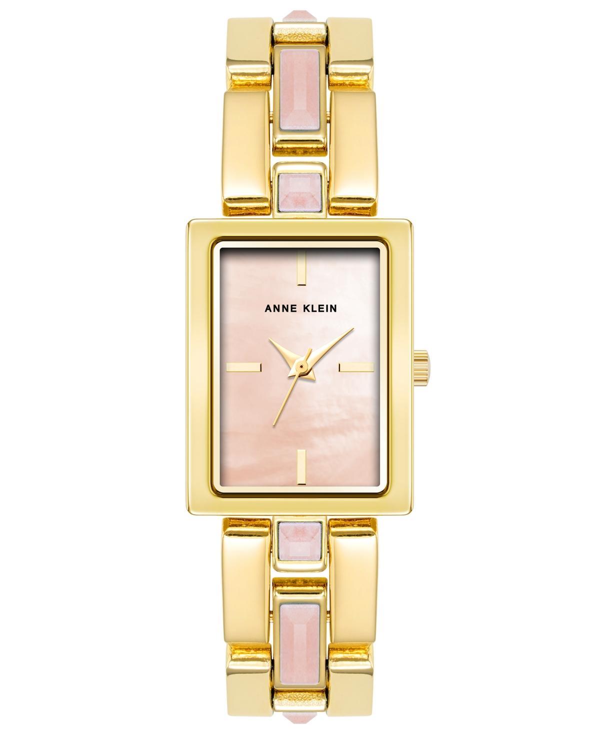 Anne Klein Womens Quartz Gold-Tone Alloy Watch, 28mm x 21mm - Pink Product Image