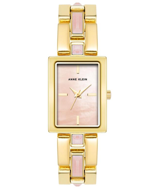 Anne Klein Womens Quartz Gold-Tone Alloy Watch, 28mm x 21mm - Pink Product Image