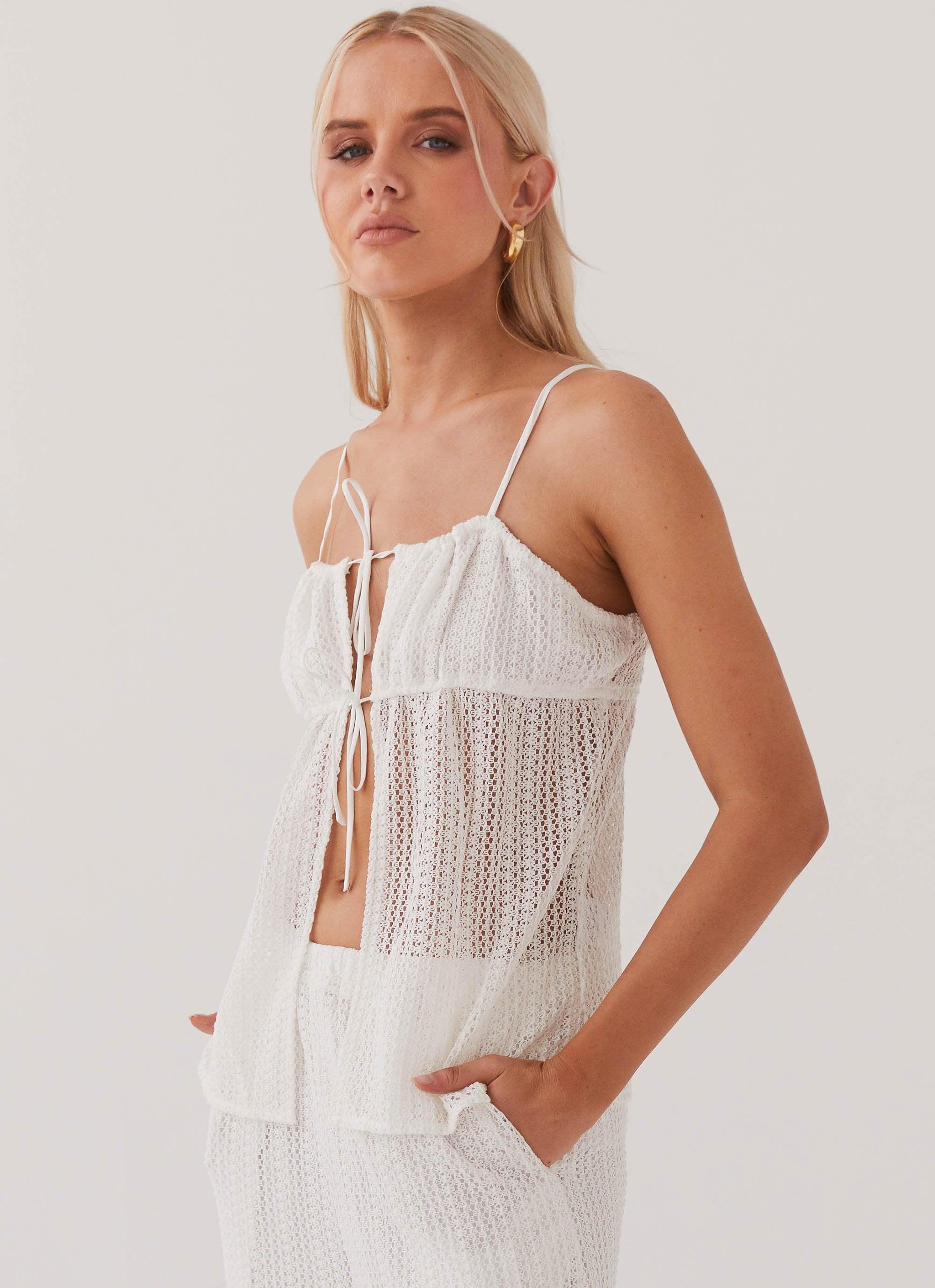 Karley Knit Top - White Product Image