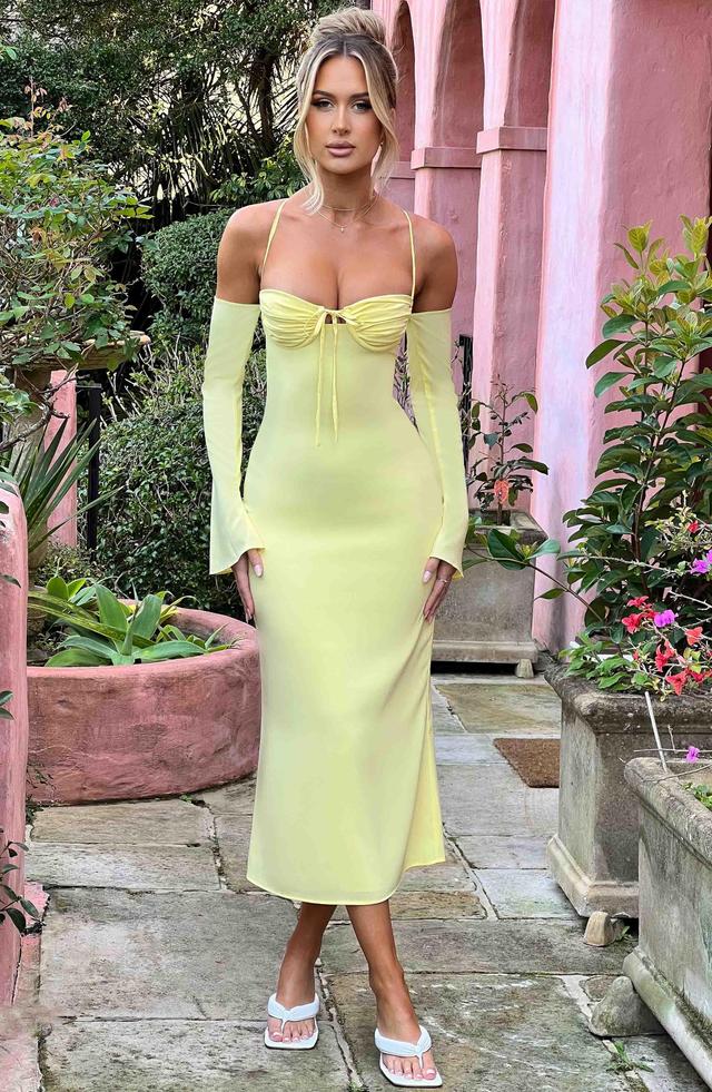 Dulce Midi Dress - Lemon Product Image