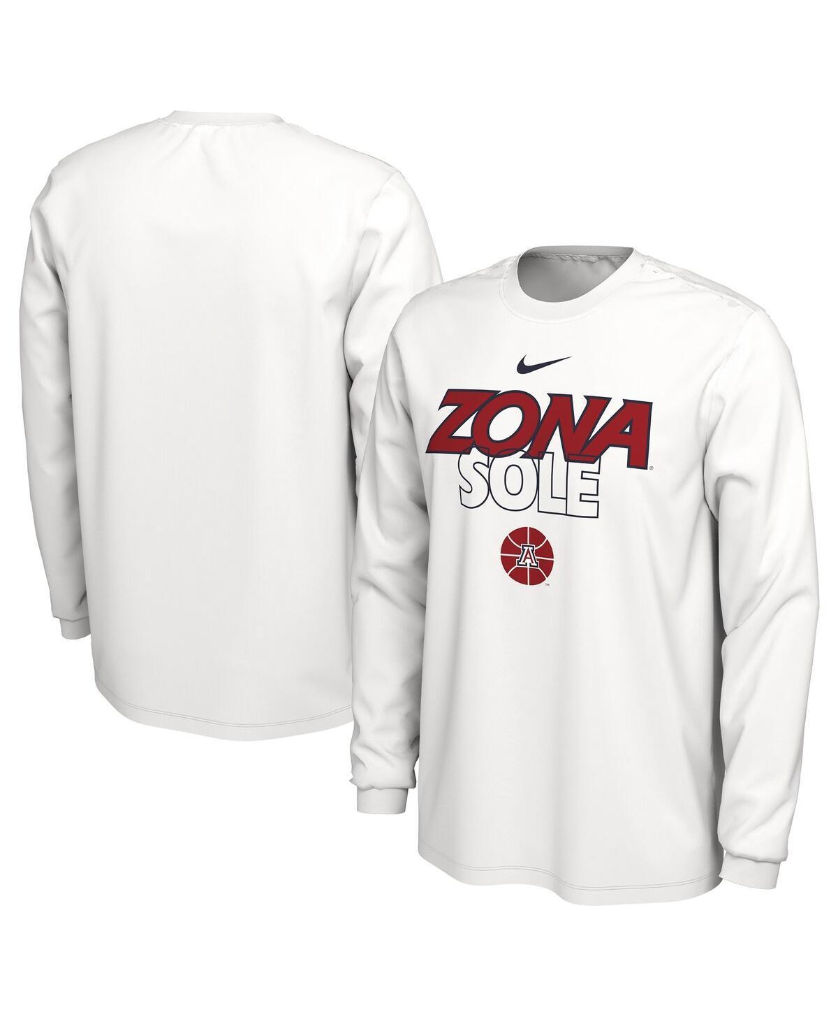 Mens Nike White Arizona Wildcats On Court Long Sleeve T-shirt Product Image