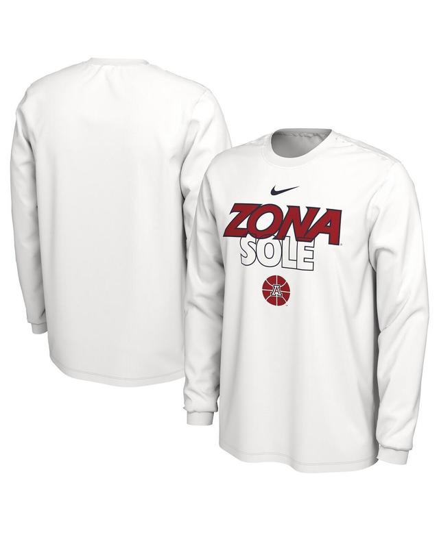 Mens Nike White Arizona Wildcats On Court Long Sleeve T-shirt Product Image