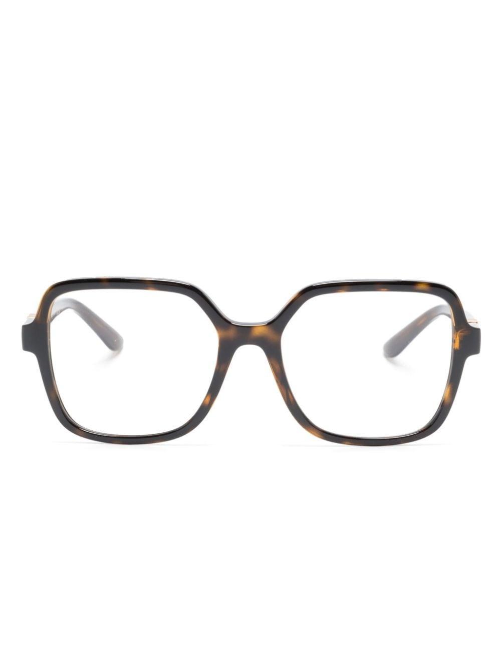 Tortoiseshell Square-frame Glasses In Brown Product Image