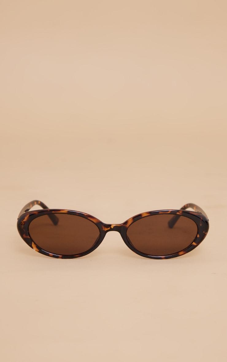 Tortoiseshell Small Oval Sunglasses Product Image