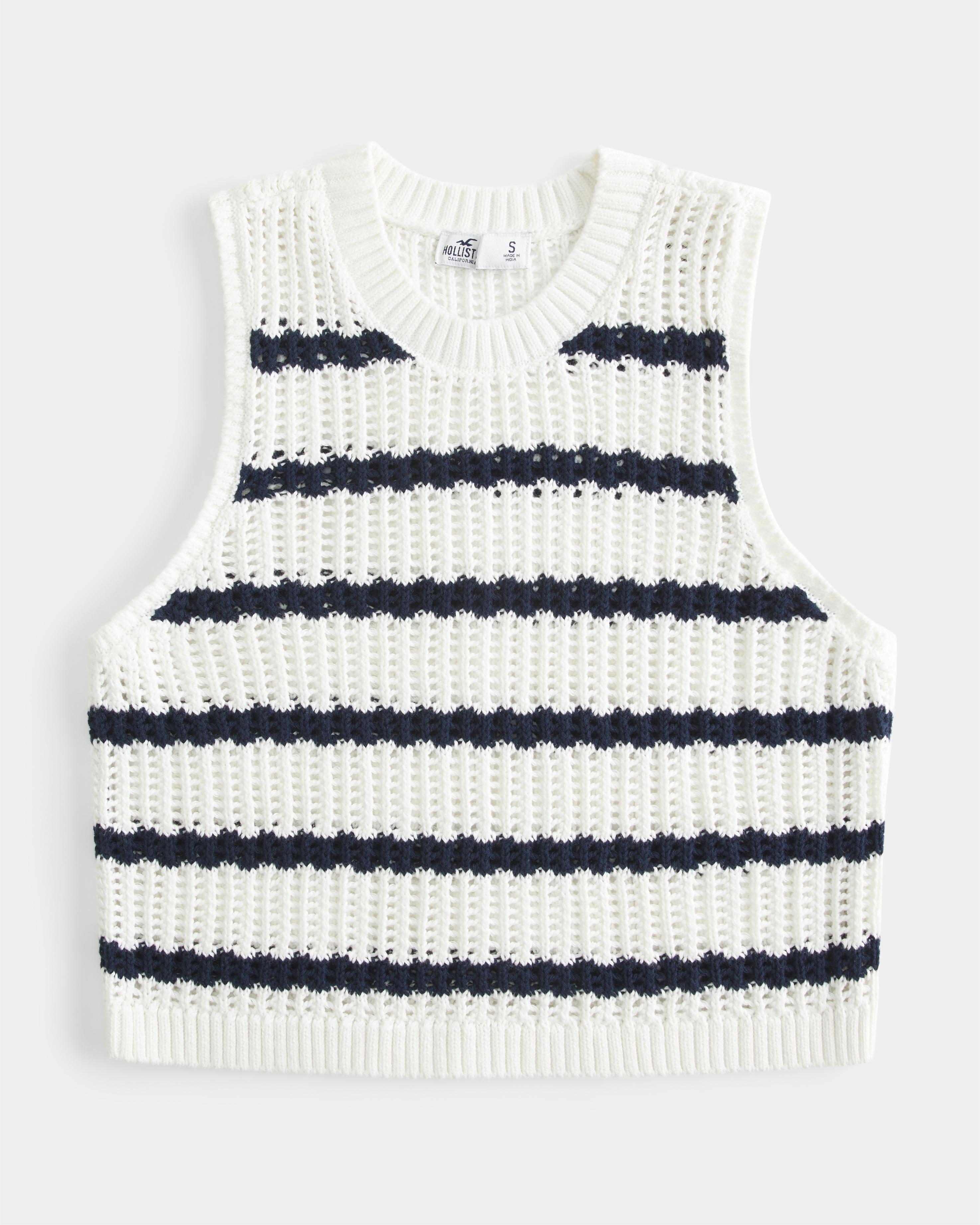 Easy Crochet-Style High-Neck Tank Product Image