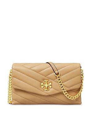 Womens Kira Chevron Leather Wallet-On-Chain Product Image