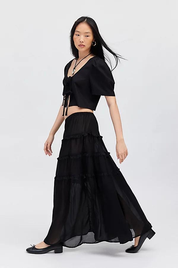 Motel Norah Tiered Maxi Skirt Womens at Urban Outfitters Product Image