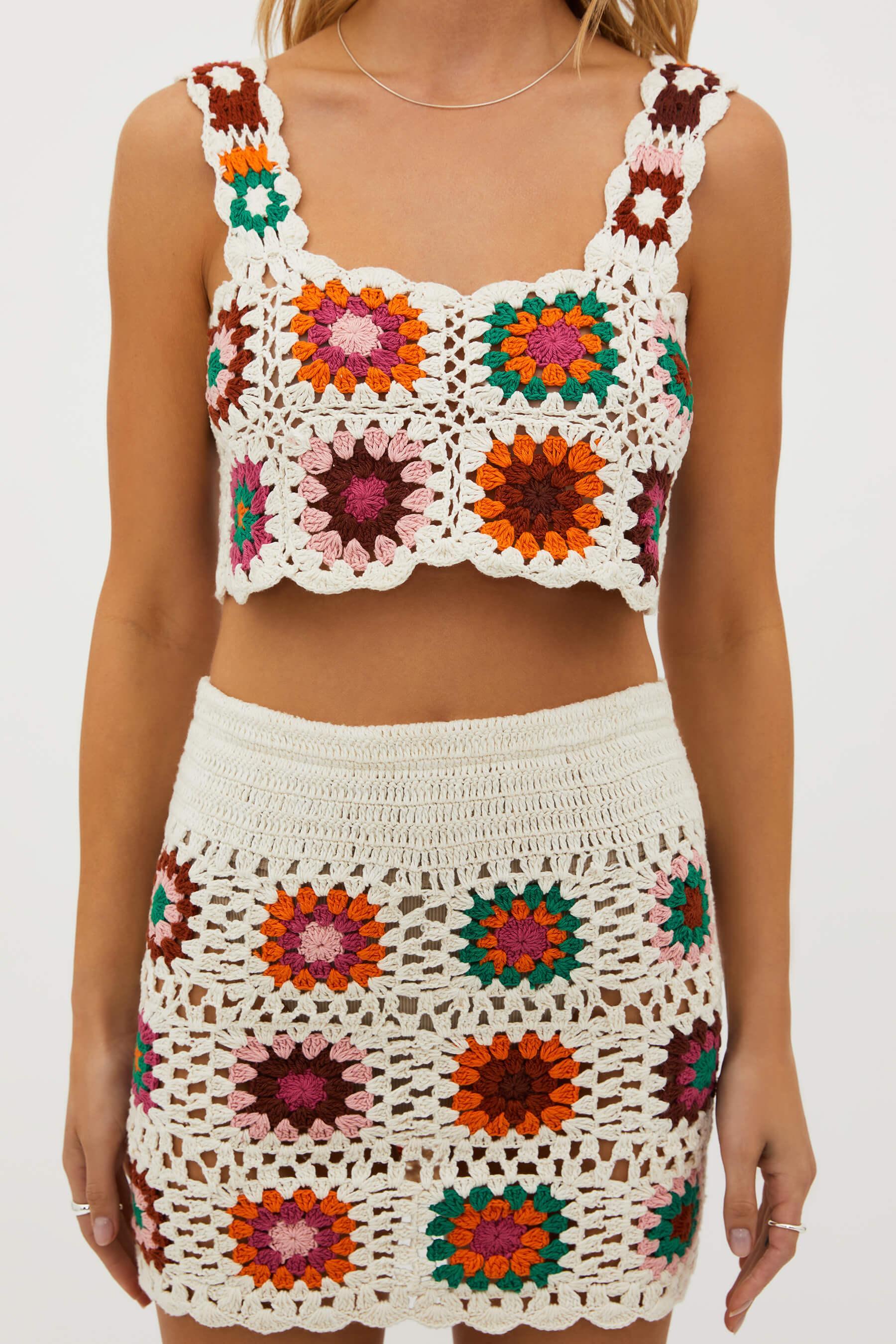 Beach Riot x Anthropologie Hudson Skirt Sunburst Crochet Product Image