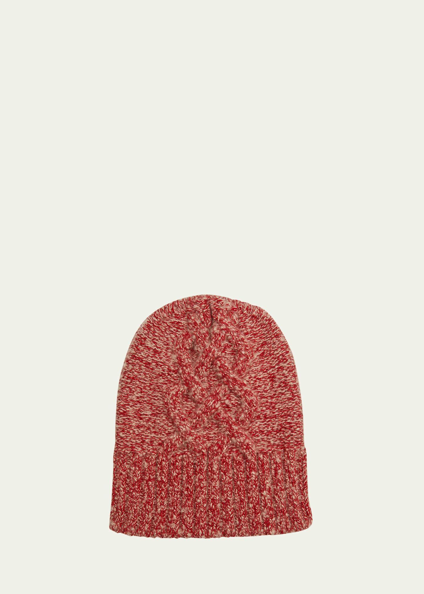 Loro Piana Snow Wander Cashmere Cable Knit Beanie Product Image