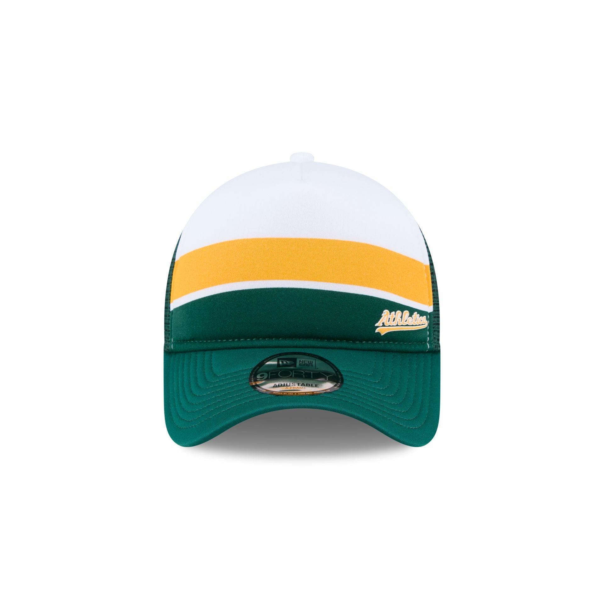 Oakland Athletics Color Block 9FORTY A-Frame Trucker Snapback Hat Male Product Image