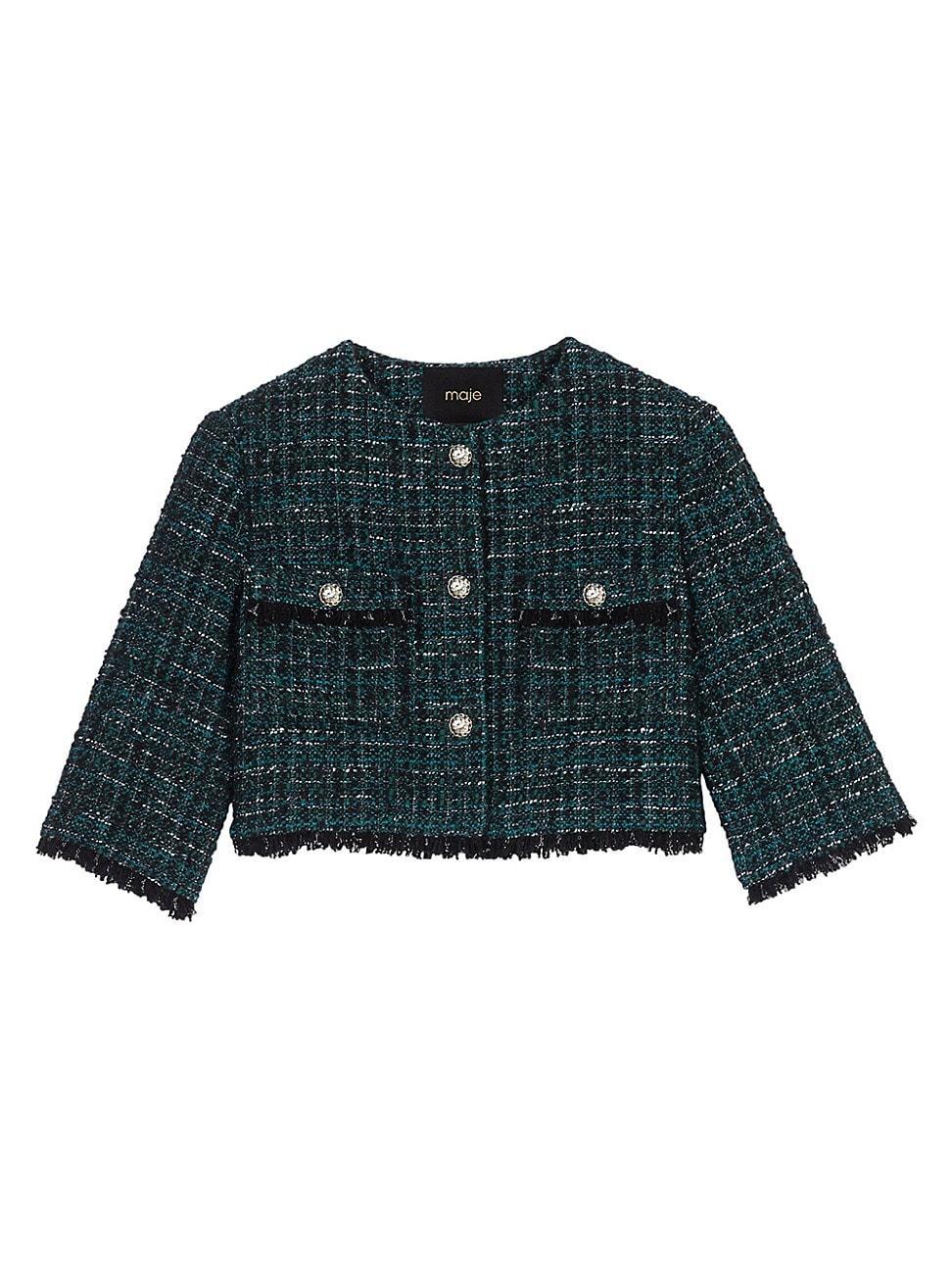 Womens Short Tweed Jacket Product Image