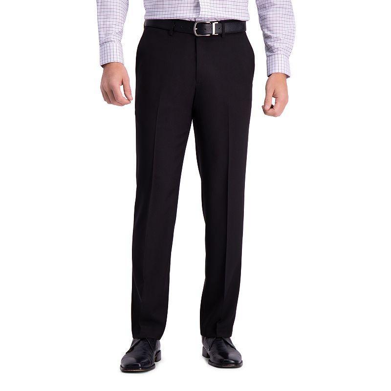 Mens Haggar Premium Comfort Straight-Fit Flat-Front Dress Pants Medium Green Product Image