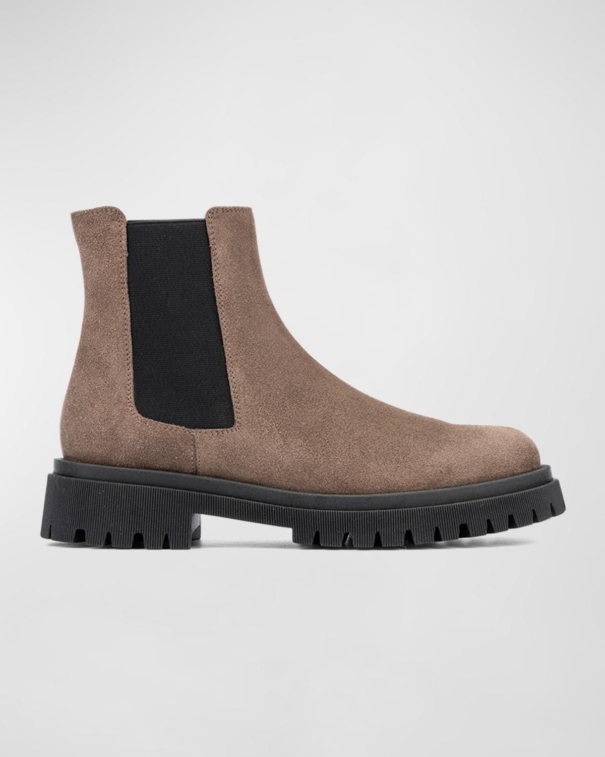 Womens Olessa Elastic-Panel Suede Chelsea Boots Product Image