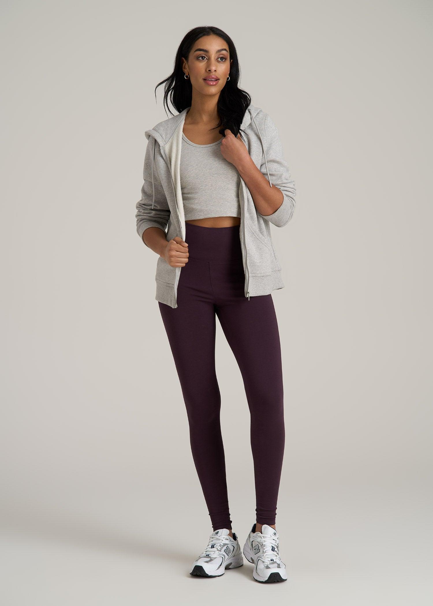 Women's Tall Cotton Leggings in Deep Purple Product Image