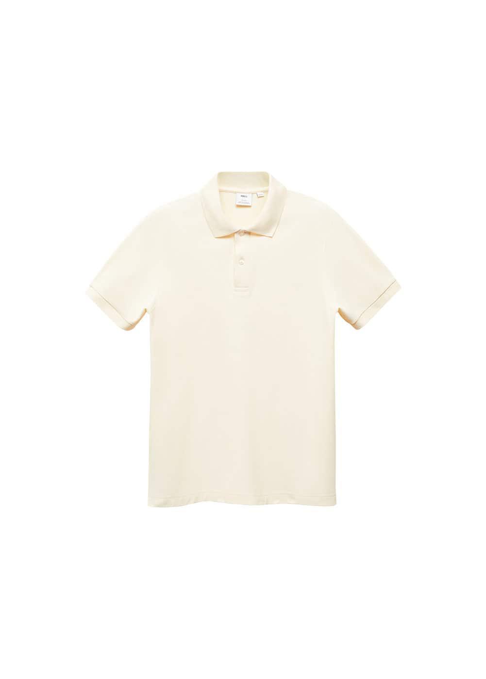 MANGO MAN - 100% cotton pique polo shirt vanillaMen Product Image