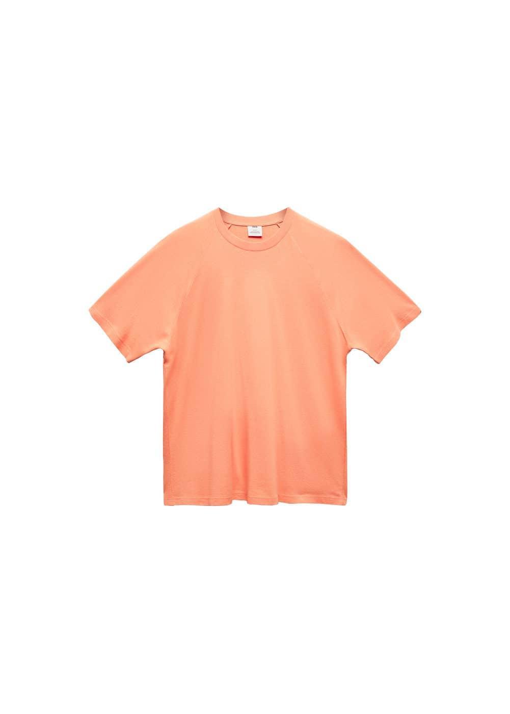 MANGO MAN - Relaxed fit cotton t-shirt salmonMen Product Image