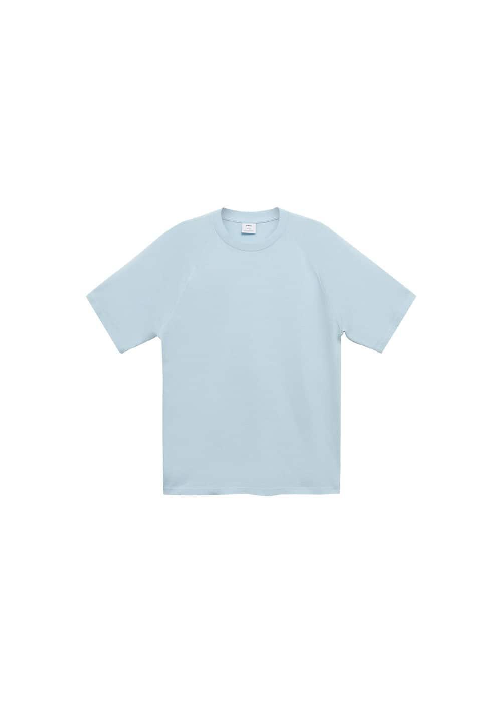 MANGO MAN - Relaxed fit cotton t-shirt sky blueMen Product Image