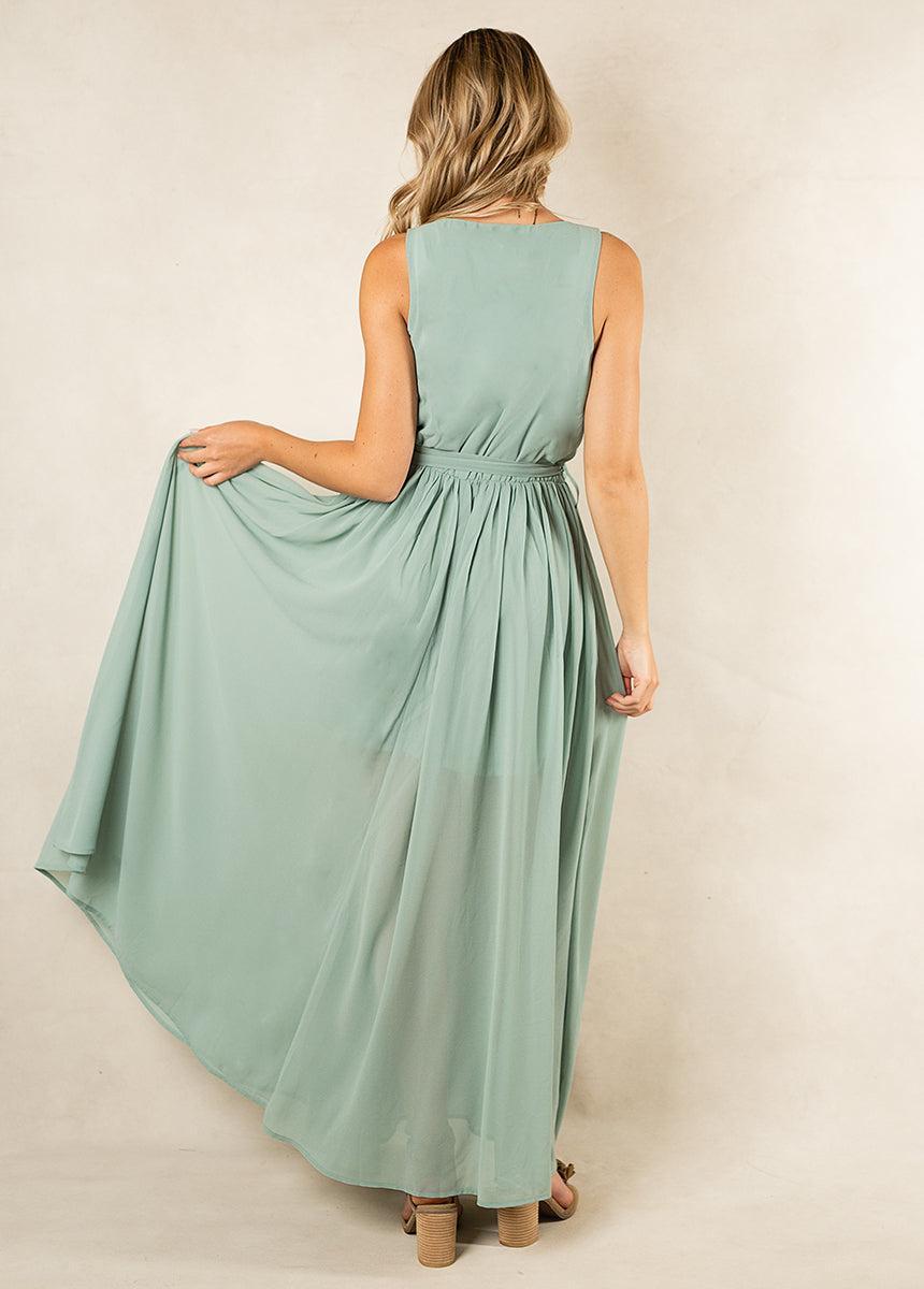 Miriam Bridesmaid Dress in Seaglass Product Image