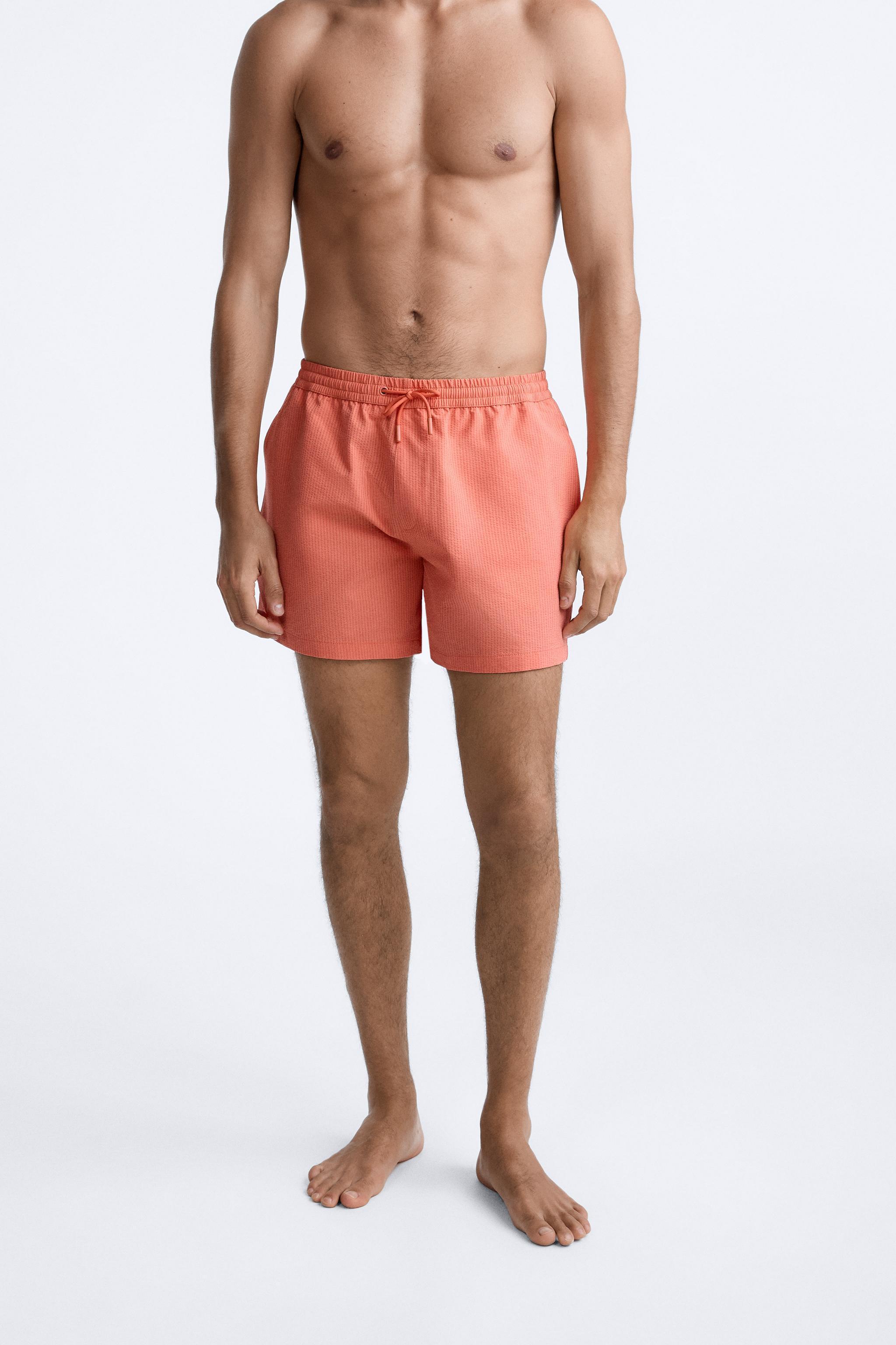 SEERSUCKER REGULAR SWIMMING TRUNKS Product Image