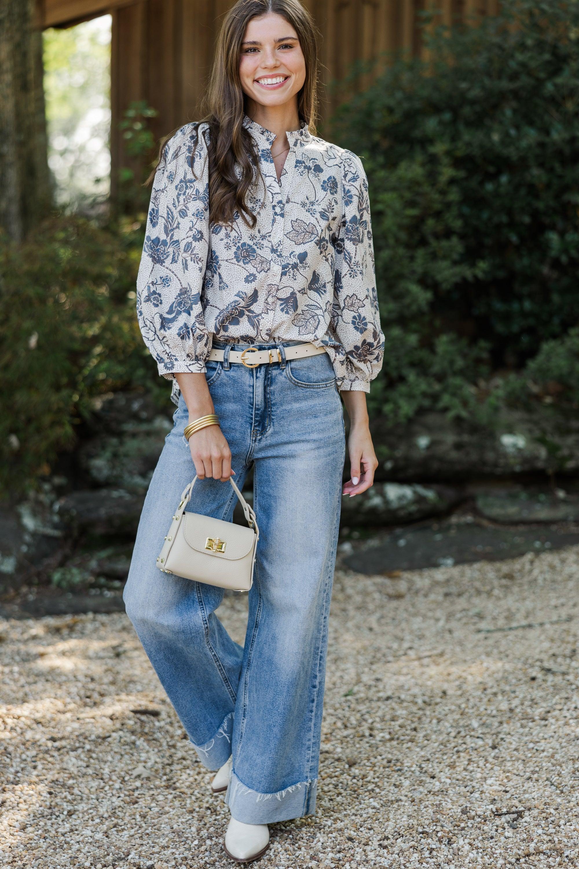 Get A Good Look Brown Floral Blouse Female Product Image