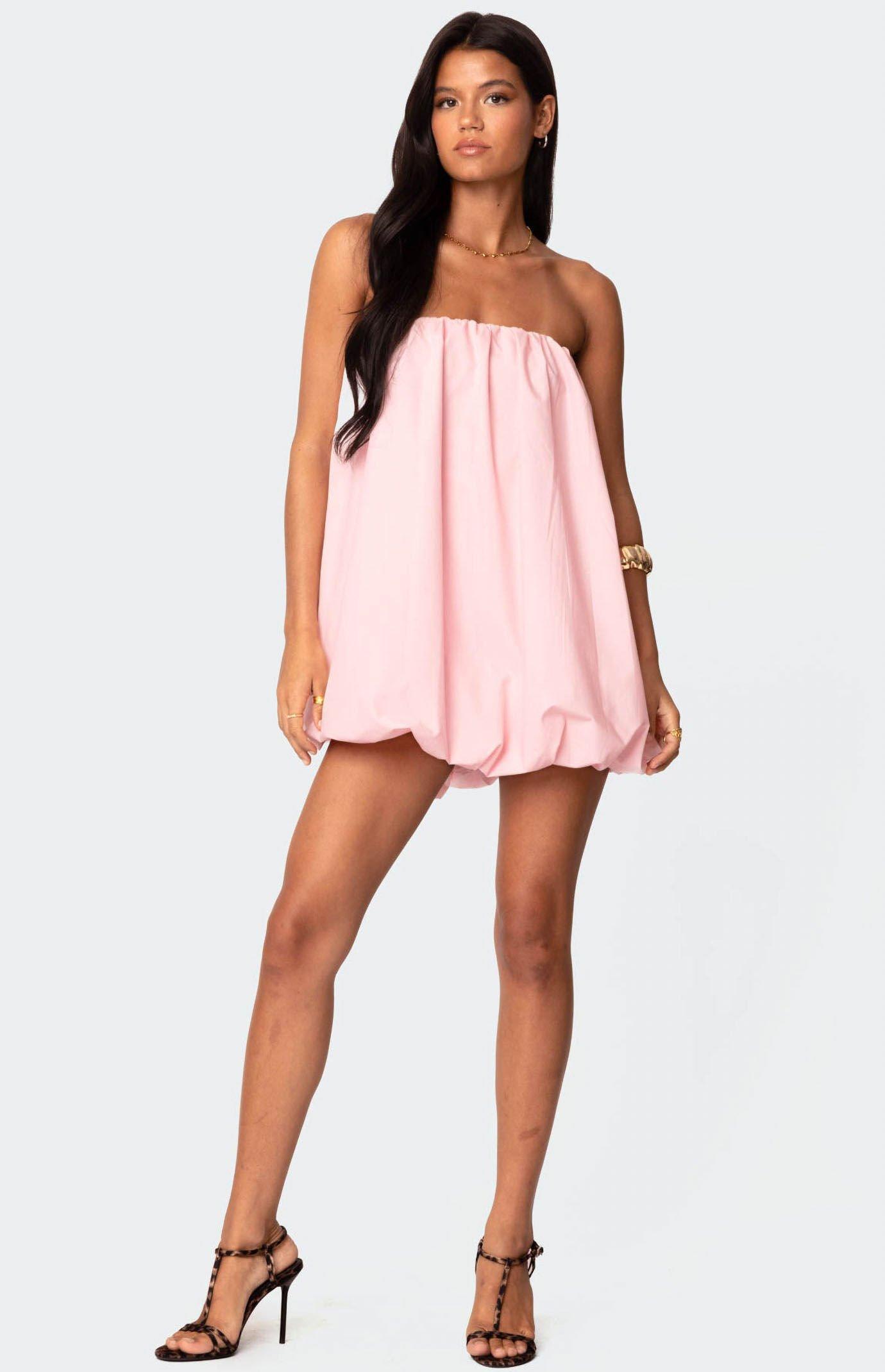 Edikted Women's Met Strapless Bubble Mini Dress Product Image