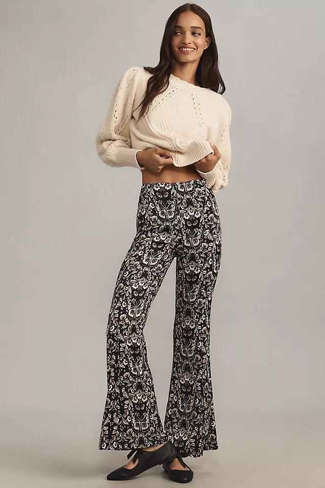 By Anthropologie Satin Flare Pants Product Image