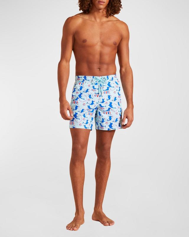 Mens Circus Print Swim Trunks Product Image