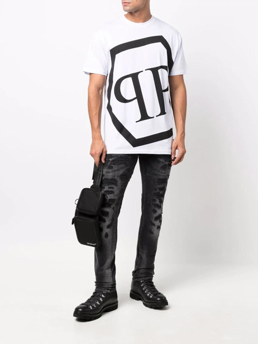 Oversized Logo Print T-shirt In White Product Image