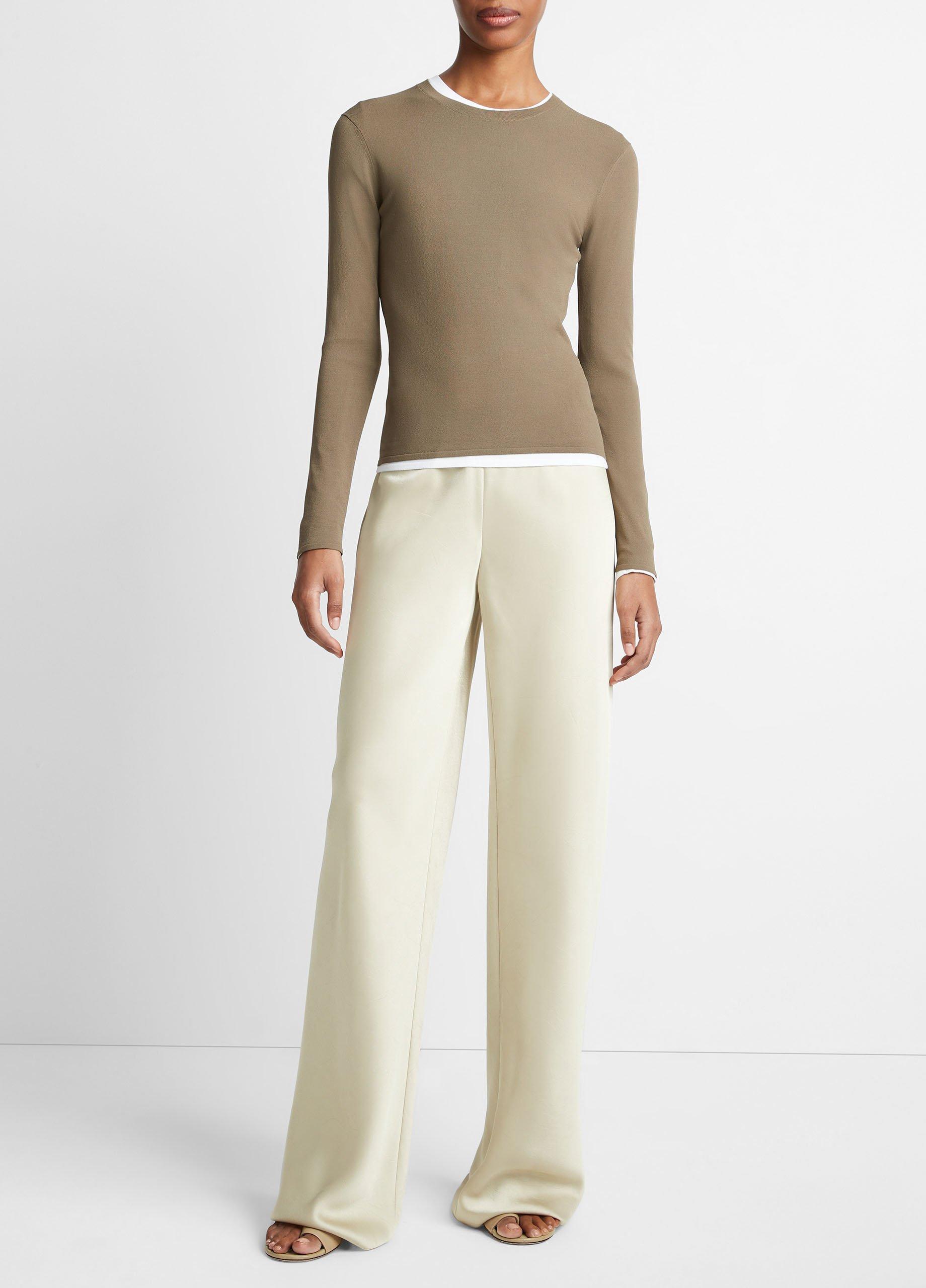 Satin High-Waist Bias Pant Product Image