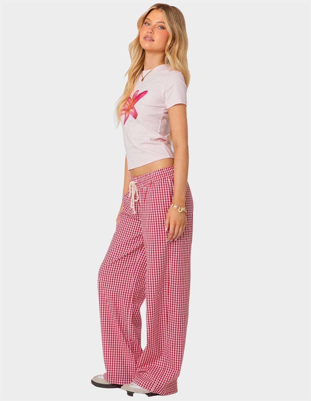 EDIKTED Taya Gingham Pants Product Image