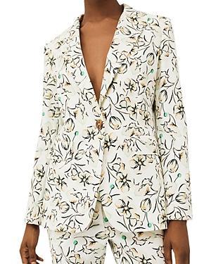 Womens Zuara Floral Stretch Cotton Blazer Product Image