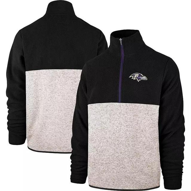 Mens 47 /Cream Baltimore Ravens Color Block Kodiak Half-Zip Jacket Product Image