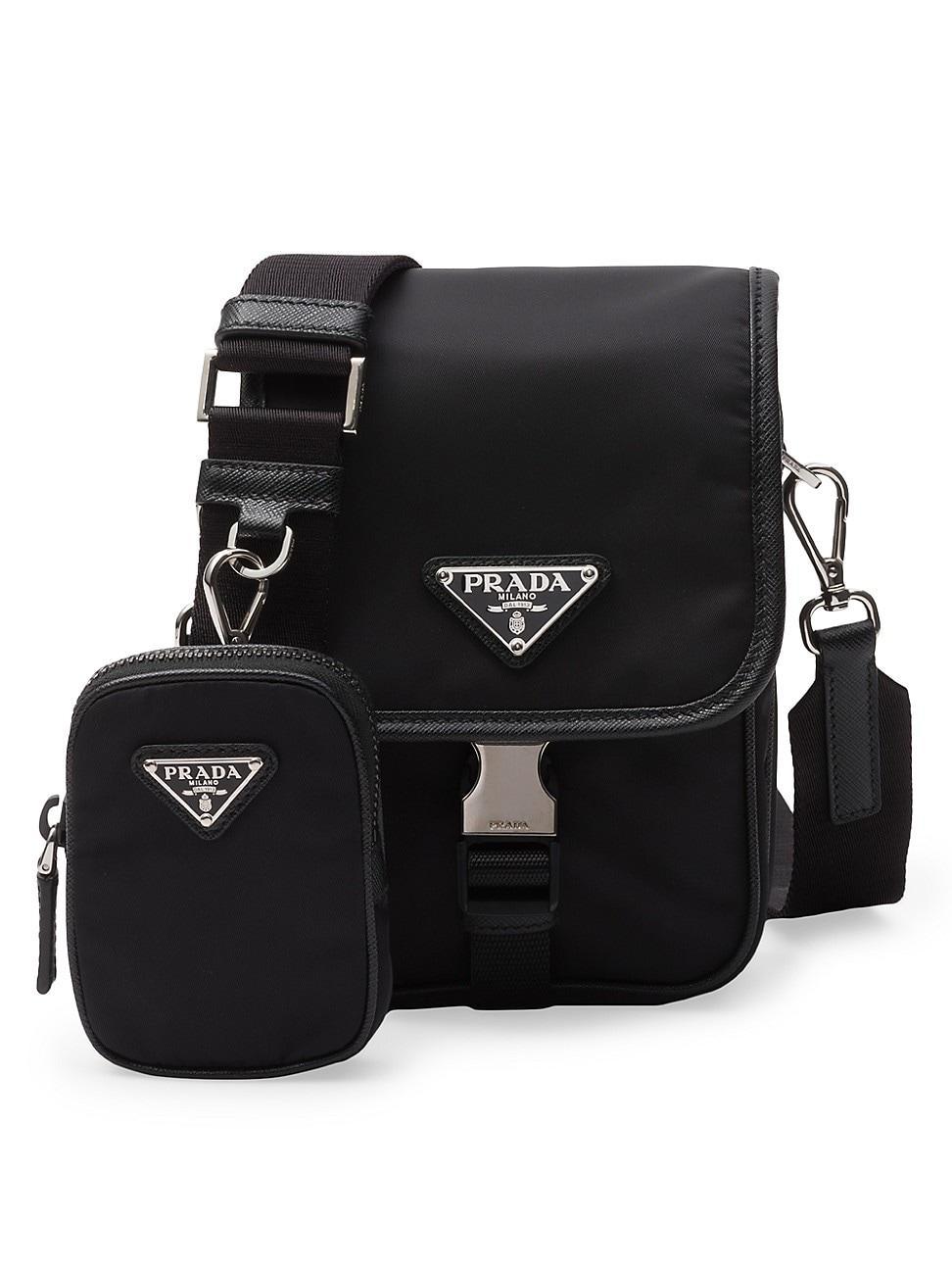 Mens Re-Nylon And Saffiano Leather Shoulder Bag Product Image