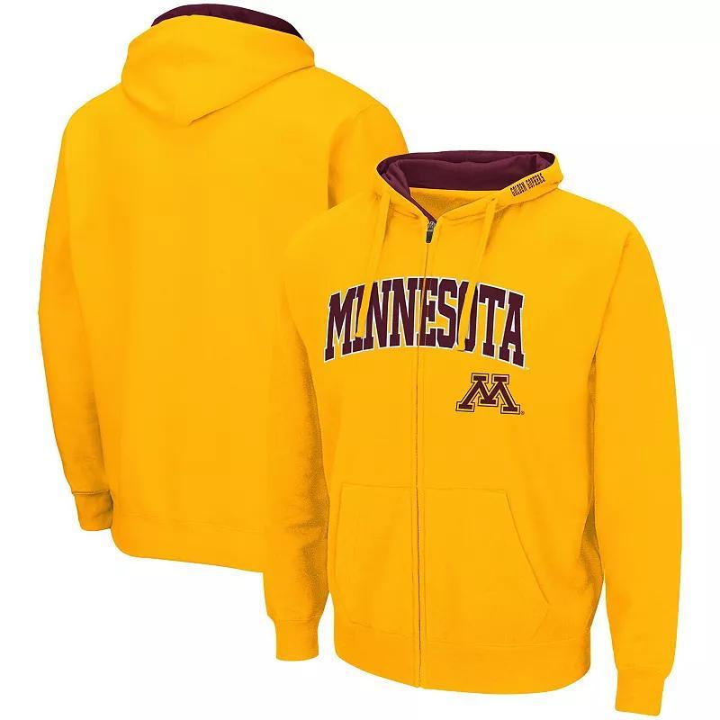 Mens Colosseum Heathered Gray Arizona State Sun Devils Arch & Logo 3.0 Full-Zip Hoodie Product Image