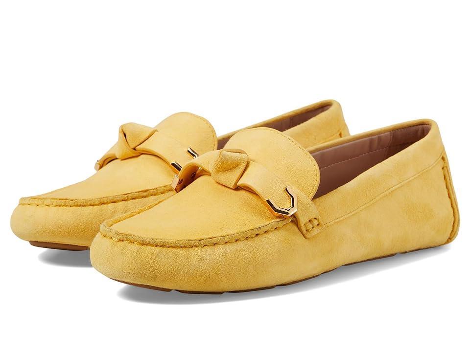 Cole Haan Evelyn Bow Driver (Sunset Gold Suede) Women's Shoes Product Image