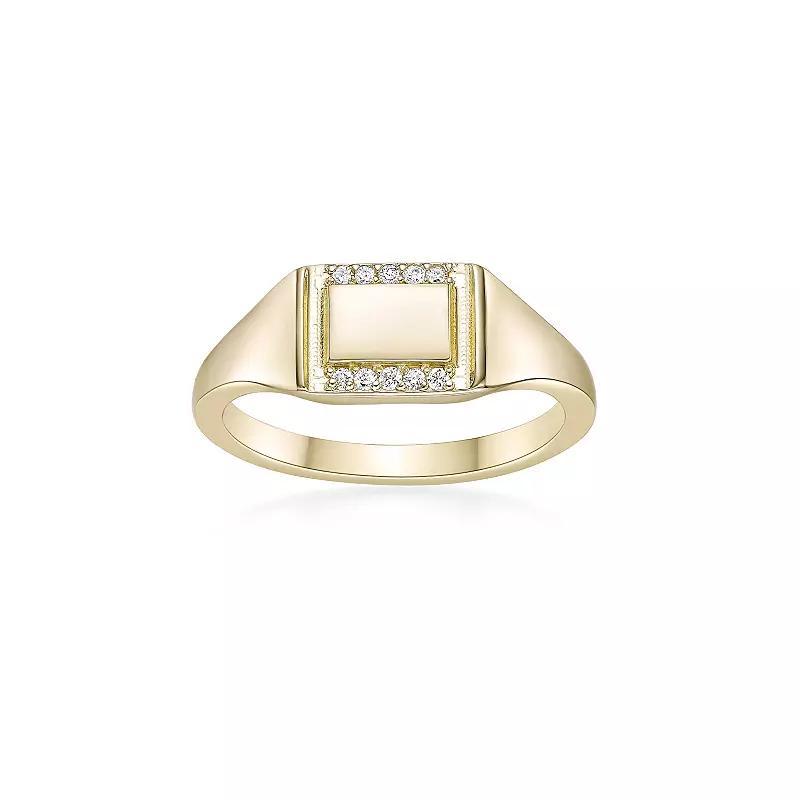 Gemminded 18k Gold Over Silver Lab-Grown Diamond Accent Ring, Womens Gold Tone Product Image