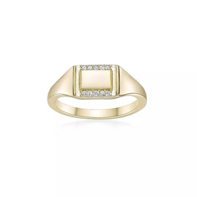 Gemminded 18k Gold Over Silver Lab-Grown Diamond Accent Ring, Womens Gold Tone Product Image