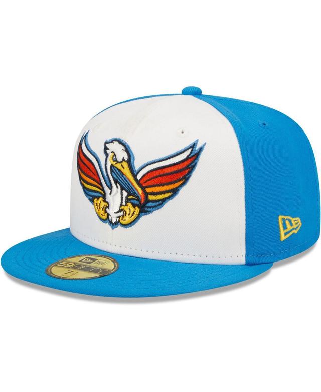 Mens New Era White Pelicanos de Myrtle Beach Copa De La Diversion 59FIFTY Fitted Hat - White Product Image