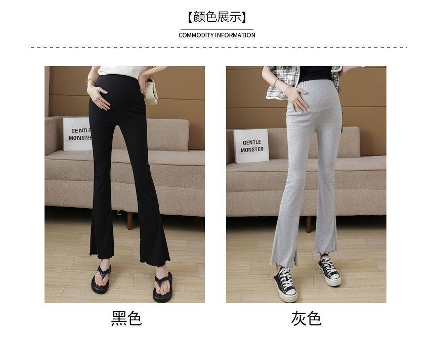 Maternity High Waist Plain Bootcut Pants Product Image