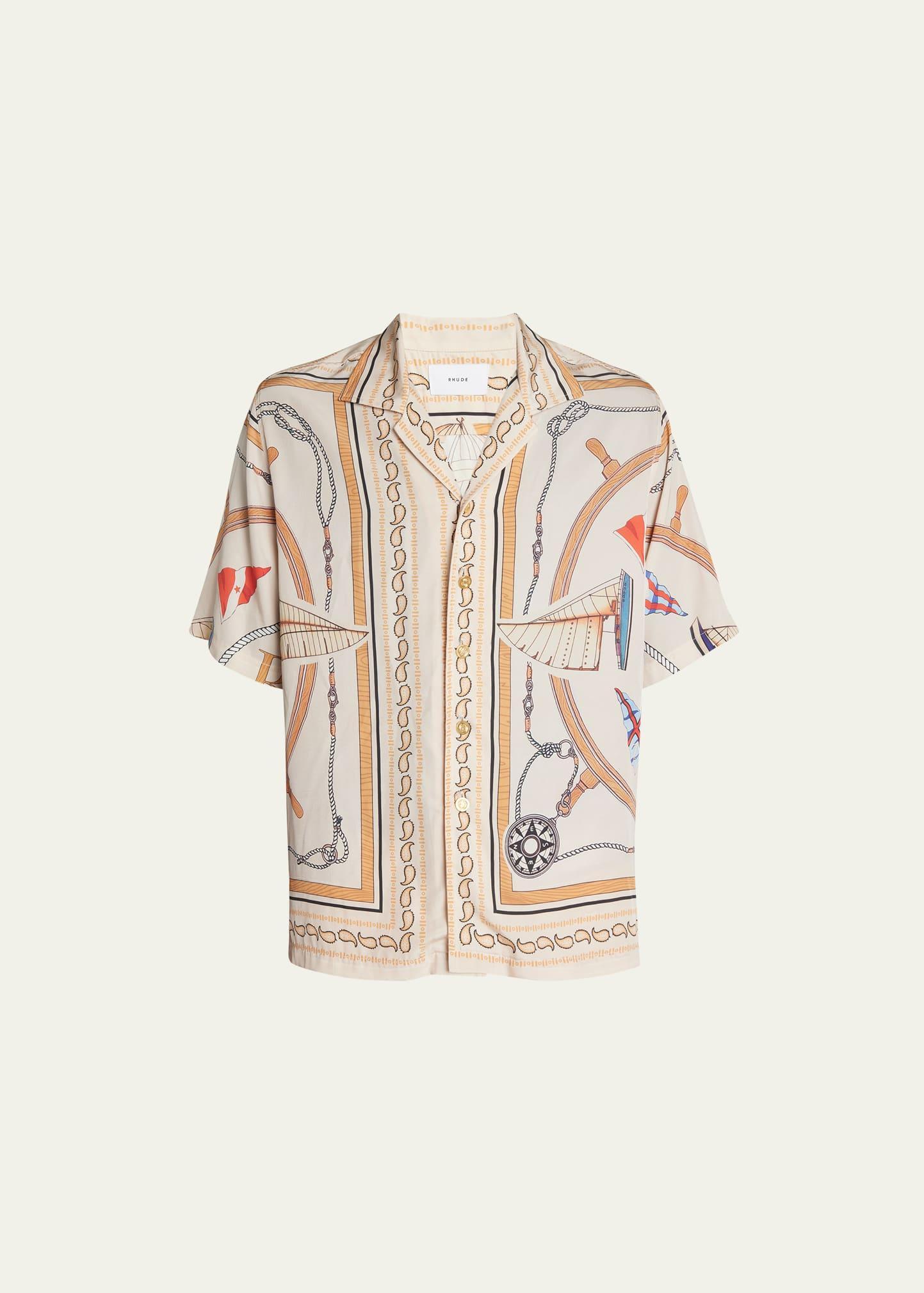 Rhude Rhude Nautica Silk Shirt Size L, S, XS. Product Image