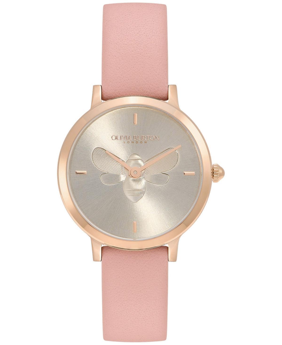 Olivia Burton Signature Bees Leather Strap Watch, 28mm Product Image