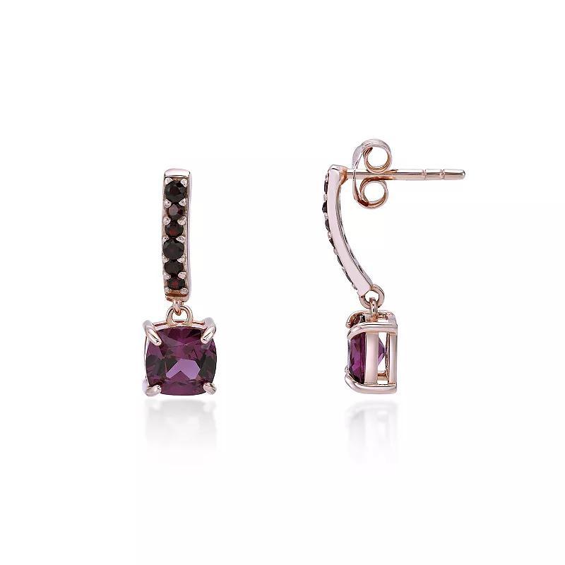 Gemminded 2 Micron Gold Over Silver Garnet Earrings, Womens, Gold Tone Product Image