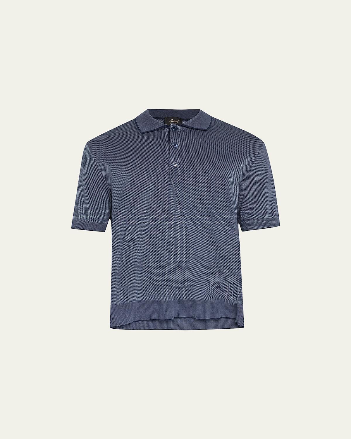 Mens Diagonal Jacquard Polo Shirt Product Image